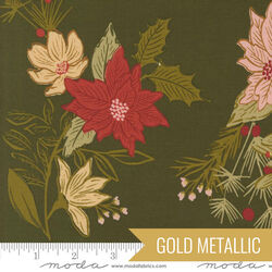 Festive Florals in Pine Metallic