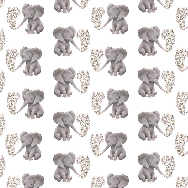 Little Baby Elephant in White