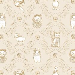 Bunny and Friends in Golden on Bisque