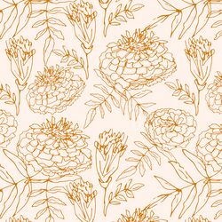 Marigold Sketch in Dark Marigold