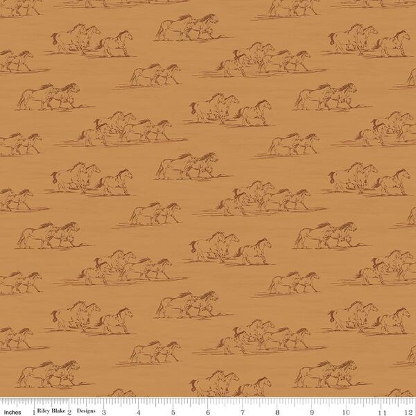 Horse Toile in Ochre