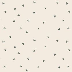 Hearts in Dark Duck Green on Egret