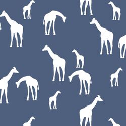 Giraffe Silhouette in Midnight