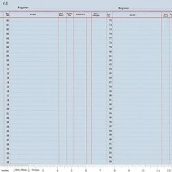 Ledger Paper in Blue