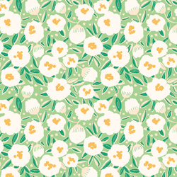 Backyard Blooms in Leaf Green