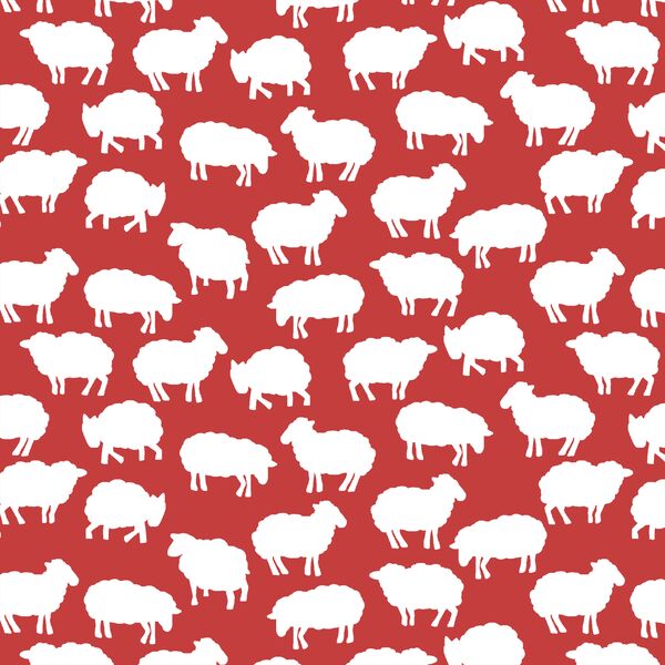 Sheep Silhouette in Geranium