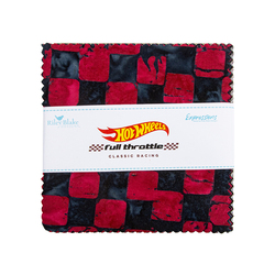 Expressions Batiks 5" Square Pack in Full Throttle Hot Wheels Classic Racing B