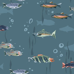 Fish in Teal
