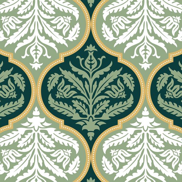 Damask in Emerald