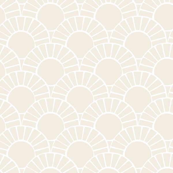 Large Mosaic Sun Tile in Shell
