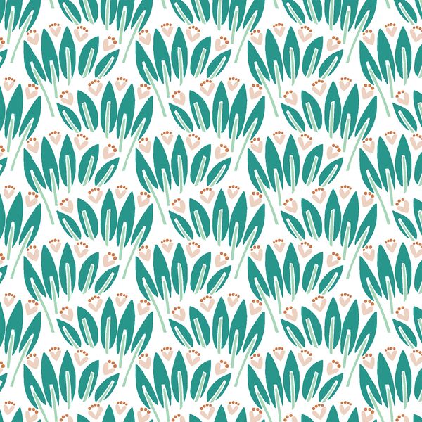 Jungle Floor in White
