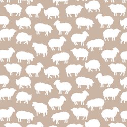 Sheep Silhouette in Sand