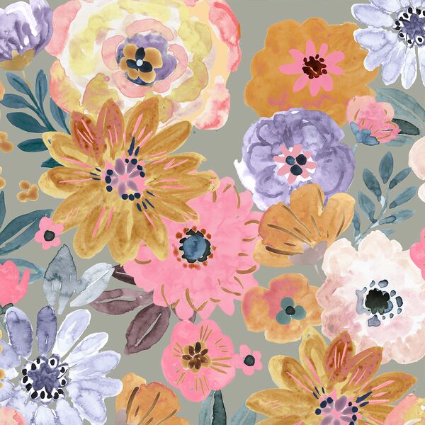 Charlotte Floral in Bright Sage