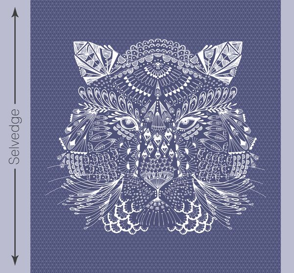 Bengal Quilt Panel in Indigo