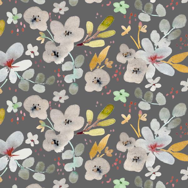 Large Calm Floral in Evening Dusk
