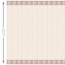 Crayon Stripe Double Border in Ivory