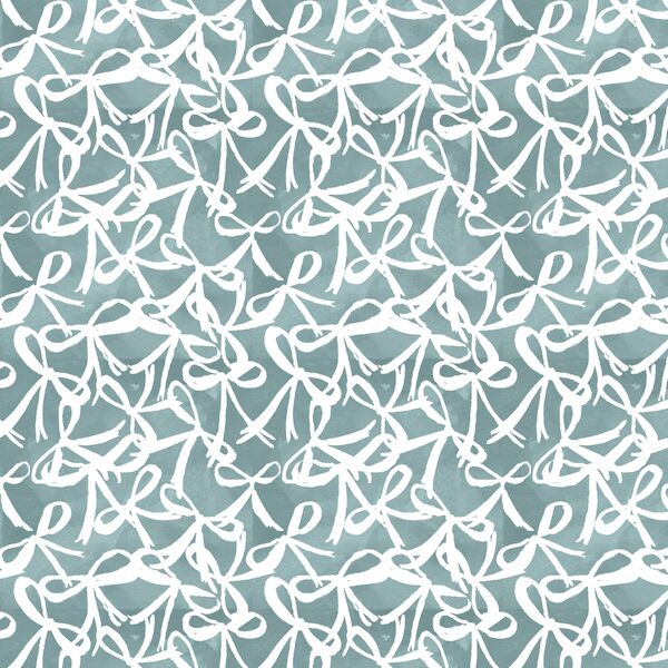 Ribbon Bows in White on Frost