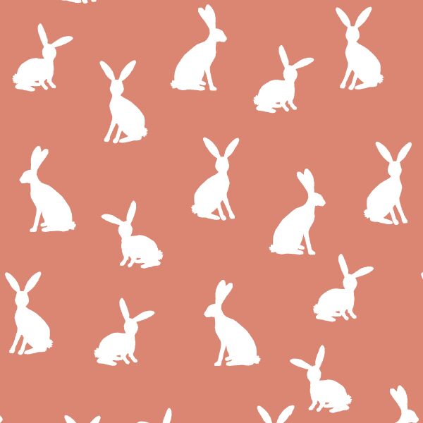Cottontail Silhouette in Desert Rose