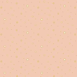 Polka Dots in Gold on Pink