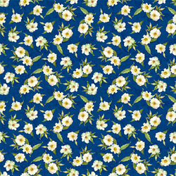 Small Floral in Navy