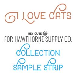 I Love Cats Sample Strip