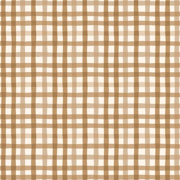 Vintage Gingham in Golden Brown