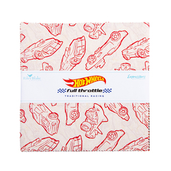Expressions Batiks Racing 10" Square Pack in Full Throttle Hot Wheels Traditional C