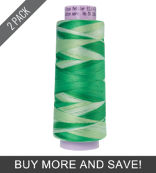 Minty (9090-9821) - Silk Finish Cotton Multi 50wt - 1500 Yards (2 Pack)