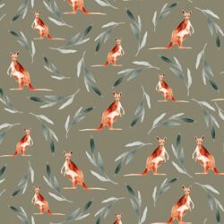 Kangaroos in Dusty Olive