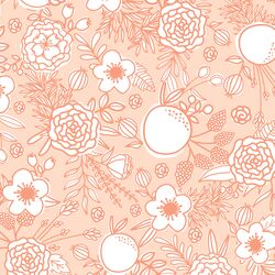 Tonal Floral in Peach Bloome