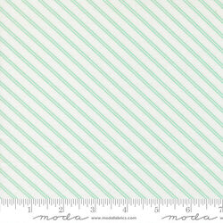 Stripe in White Aqua