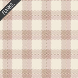 Scribbly Plaid Flannel in Rose Dust