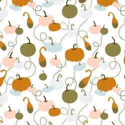 Playful Pumpkins in White