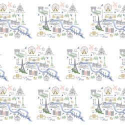 Paris Map in Spring
