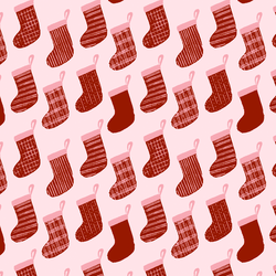 Hanging Stockings in Cranberry