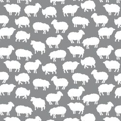 Sheep Silhouette in Smoke