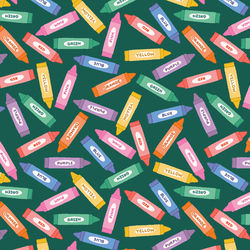 Crayon Pile in Dark Green