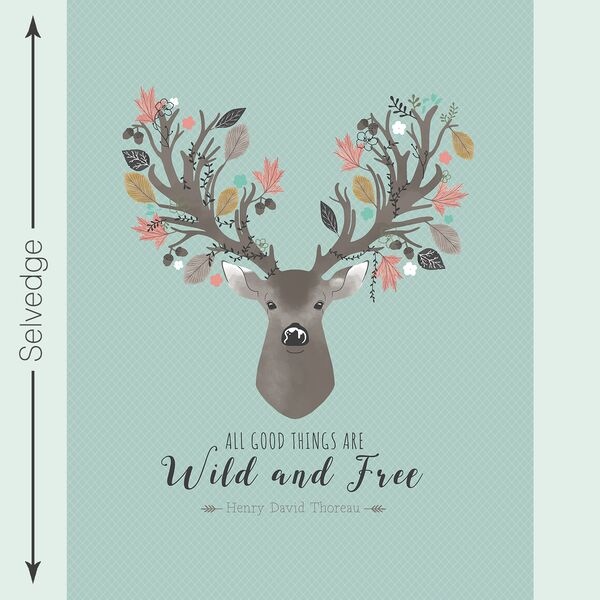 Wild and Free Quilt Panel in Aspen