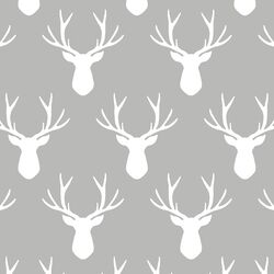 Stag Silhouette in Pebble