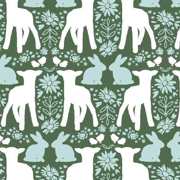 Springtime Damask in Kale