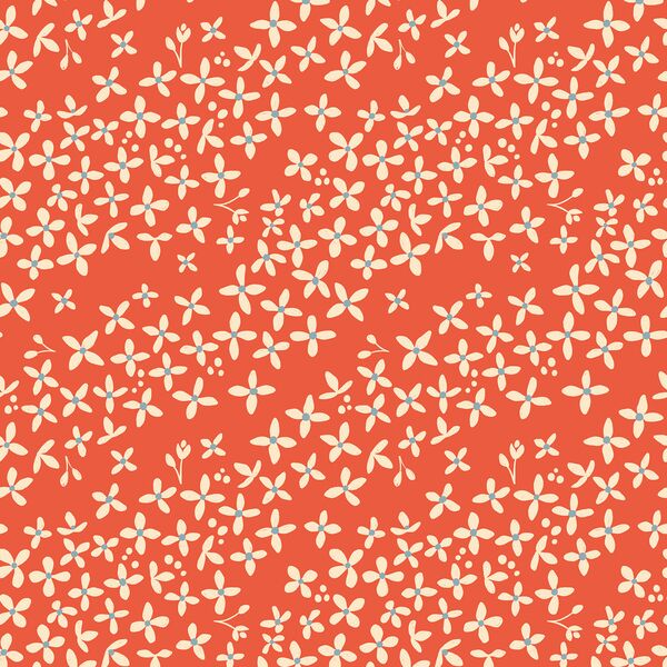 Floating Petals in Tanager Red
