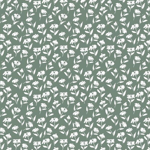 Spring Ditsy in Eucalyptus Green