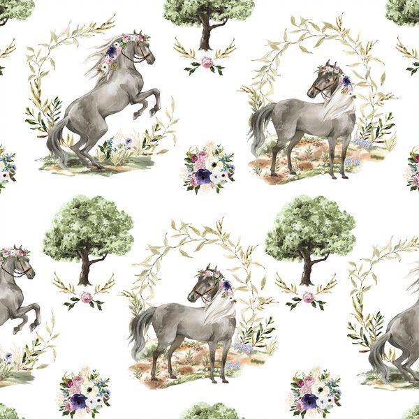 Royal Horses in Garden