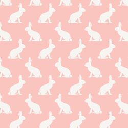 Rabbit Silhouette in Tulip Pink
