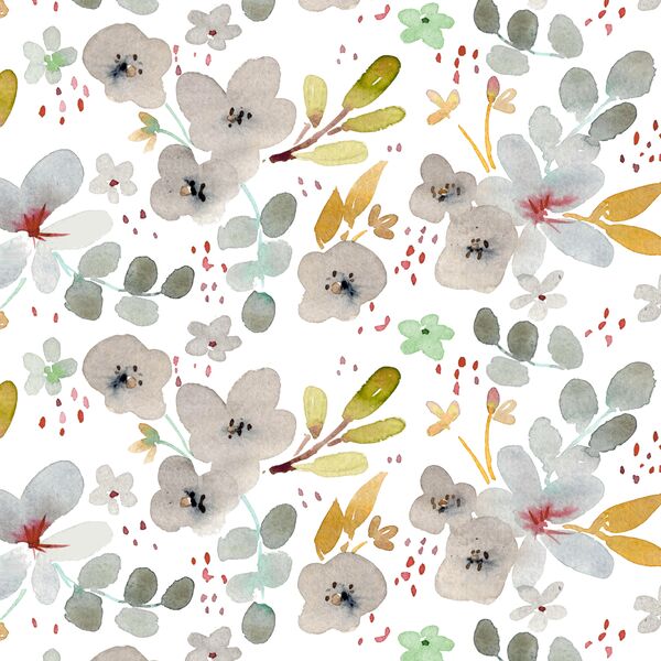 Large Calm Floral in Silent Night