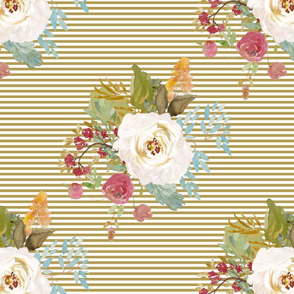Rustic Bouquet in Gold Stripes