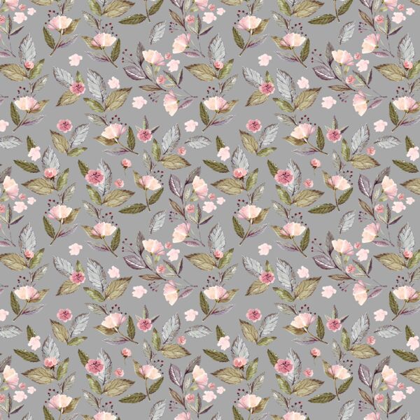 Little Tossed Floral in Grey