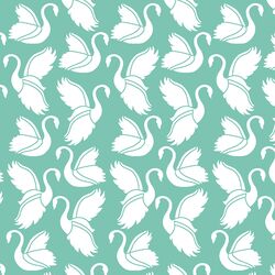 Swan Silhouette in Succulent