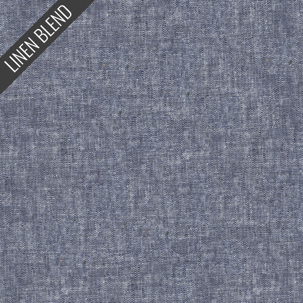 Yarn Dyed Linen Blend in Steel Blue