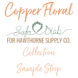 Copper Floral Sample Strip